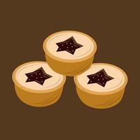 Mini mince pies vector illustration for graphic design and decorative element