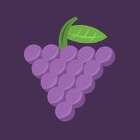 ilustración de vector de icono de uva morada para diseño gráfico y elemento decorativo