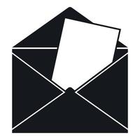 Envelope icon, simple style vector