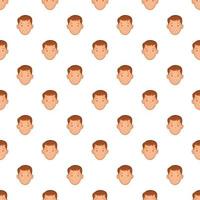 Male face with haircut pattern, cartoon style vector