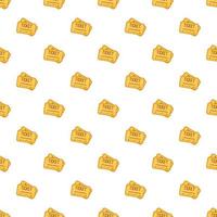 Ticket pattern, cartoon style vector