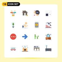 16 iconos creativos signos y símbolos modernos de diseño de casa creativa paquete completo editable de elementos de diseño de vectores creativos