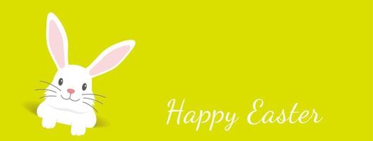 Easter Background Vector Illustration With An Easter Bunny And Text Space.