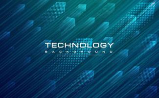 Digital technology banner green blue background concept, arrow technology light effect, abstract tech, innovation future data, internet network, Ai big data, lines dots connection, illustration vector