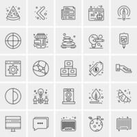 25 iconos de negocios universales vector ilustración de icono creativo para usar en proyectos relacionados con la web y dispositivos móviles