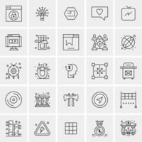 25 iconos de negocios universales vector ilustración de icono creativo para usar en proyectos relacionados con la web y dispositivos móviles