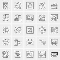 25 iconos de negocios universales vector ilustración de icono creativo para usar en proyectos relacionados con la web y dispositivos móviles