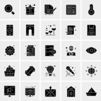 25 iconos de negocios universales vector ilustración de icono creativo para usar en proyectos relacionados con la web y dispositivos móviles