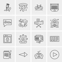 16 iconos de negocios universales vector ilustración de icono creativo para usar en proyectos relacionados con la web y dispositivos móviles