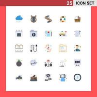 Set of 25 Modern UI Icons Symbols Signs for hands business nation teamwork swiss Editable Vector Design Elements