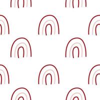 Seamless Pattern with rainbows. Children square pattern. White background. Cute illustration. Baby wrapping paper vector