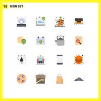 16 Creative Icons Modern Signs and Symbols of shield scale drug tool level Editable Pack of Creative Vector Design Elements