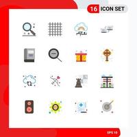 Set of 16 Modern UI Icons Symbols Signs for connection business streamline exchange connect Editable Pack of Creative Vector Design Elements