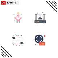 4 iconos creativos signos y símbolos modernos de wifi cristiano hombre iot comunicación elementos de diseño vectorial editables vector