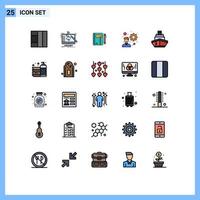 25 Creative Icons Modern Signs and Symbols of cruise development business developer pen Editable Vector Design Elements