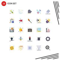 25 iconos creativos, signos y símbolos modernos de progreso, agarradera de goma, nube de Internet, elementos de diseño vectorial editables de Internet vector