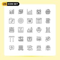 25 Creative Icons Modern Signs and Symbols of fabrication abstract finance web bug Editable Vector Design Elements