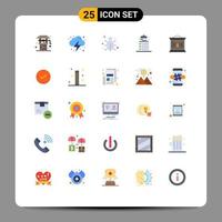 Set of 25 Modern UI Icons Symbols Signs for file task bug clipboard security Editable Vector Design Elements