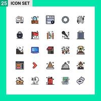 paquete de iconos de vector de stock de 25 signos y símbolos de línea para elementos de diseño de vector editables de instagram de cable de búsqueda de computadora eléctrica