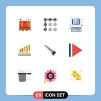 9 Creative Icons Modern Signs and Symbols of hand business book graph analytics Editable Vector Design Elements