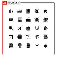 Set of 25 Modern UI Icons Symbols Signs for up money data finance budget Editable Vector Design Elements