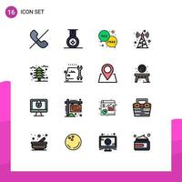 16 Creative Icons Modern Signs and Symbols of cold tree free autumn radio Editable Creative Vector Design Elements