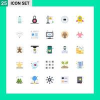 25 Creative Icons Modern Signs and Symbols of space astronomy flag mail finance Editable Vector Design Elements