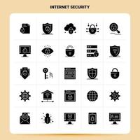 Solid 25 Internet Security Icon set Vector Glyph Style Design Black Icons Set Web and Mobile Business ideas design Vector Illustration