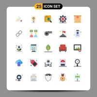 paquete de iconos vectoriales de stock de 25 signos y símbolos de línea para la interfaz de programación de engranajes búsqueda de página html ligera elementos de diseño vectorial editables vector