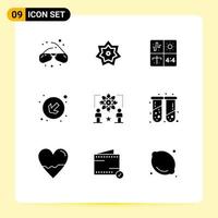 paquete de iconos de vector de stock de 9 signos y símbolos de línea para el usuario abajo elementos de diseño de vector editables de ingeniería de flecha de ramadán