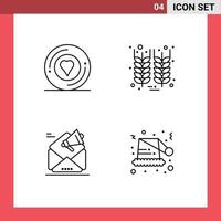 Universal Icon Symbols Group of 4 Modern Filledline Flat Colors of design campaign sticker thanksgiving marketing Editable Vector Design Elements