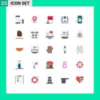 Set of 25 Modern UI Icons Symbols Signs for document estate place real laptop Editable Vector Design Elements