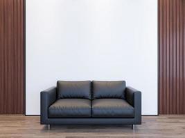 Wall mock up in modern interior living room with furniture and decoration. Interior mockup. 3d render