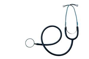 isolated medical stethoscope on a white background. soft and selective focus.