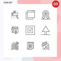 9 Creative Icons Modern Signs and Symbols of cursor popup reward layout documents Editable Vector Design Elements