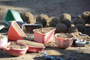 Playing With Sand With Toys photo