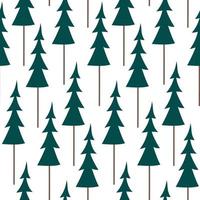 Seamless pattern with christmas trees. Fir forest wrapping paper. New year background vector