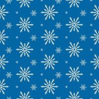 Seamless pattern with snowflakes on a blue background. Christmas and New Year wrapping paper. Backdrop for postcards vector