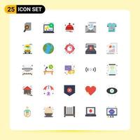 Pictogram Set of 25 Simple Flat Colors of envelope communication digital advertising address winter Editable Vector Design Elements