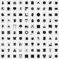 Set of 100 Universal Icons vector