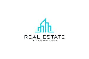 Real Estate Logo. Construction Architecture Building Logo Design Template Element. vector