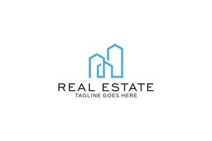 Real Estate Logo. Construction Architecture Building Logo Design Template Element. vector