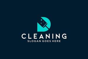 Letter D for cleaning clean service Maintenance for car detailing, homes logo icon vector template.