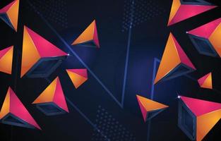 Abstract Triangular in Retro Color Background Concept vector