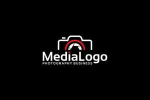 logotipo de fotografía. concepto de logotipo de fotografía minimalista, apto para tienda de lentes, estudio fotográfico y negocio de cámaras. logotipo vectorial de ilustración. vector