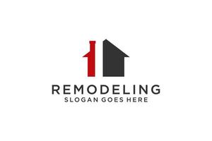 Letter I for Real Estate Remodeling Logo. Construction Architecture Building Logo Design Template Element. vector