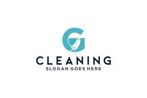 Letter G for cleaning clean service Maintenance for car detailing, homes logo icon vector template.