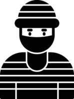 Robber Glyph Icon vector