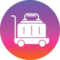 Luggage Cart Vector Icon Design