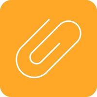Paperclip Line Round Corner Background Icons vector